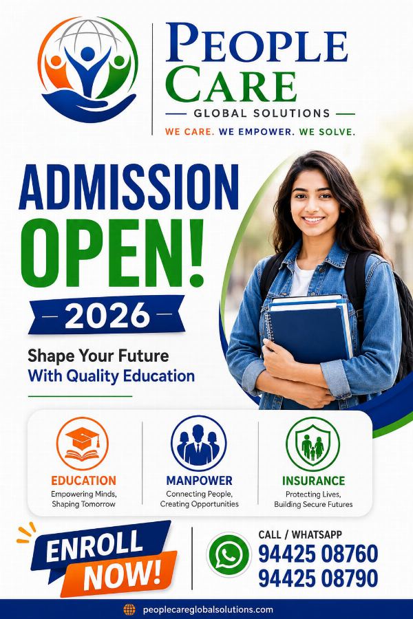 Admission Open 2026 - Nagercoil - People Care Global Solutions
