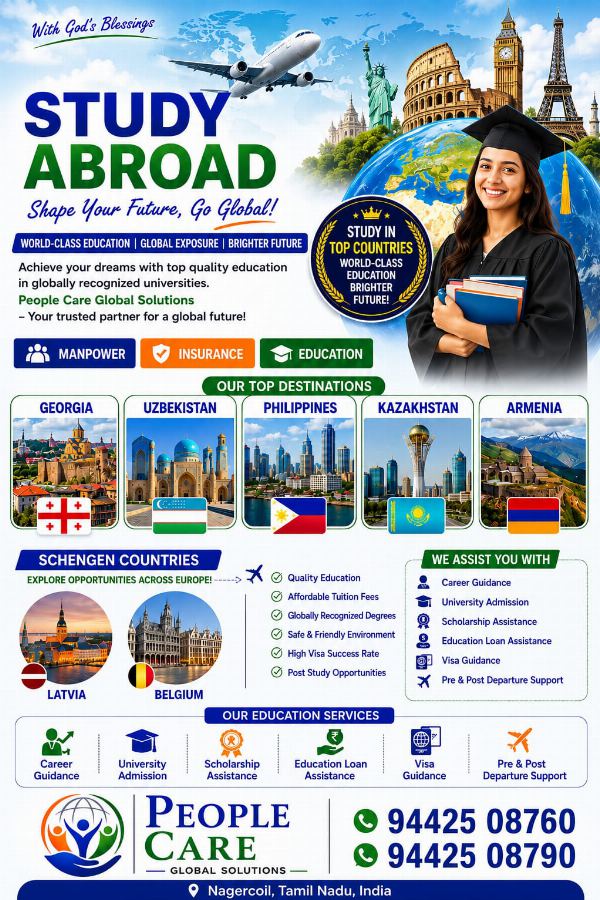 Study Abroad Destinations - People Care Global Solutions